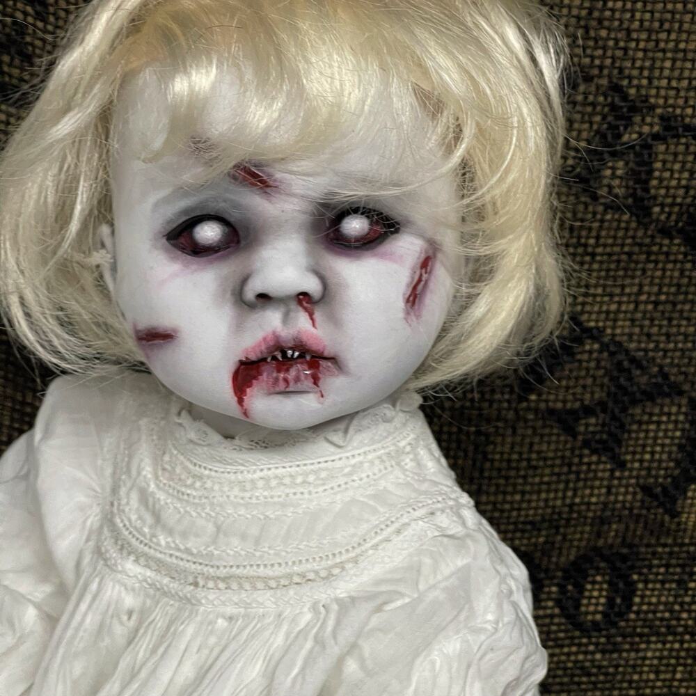OOAK Creepy Odd 18” Haunting Vinyl Undead Zombie Scary Halloween Horror Art Doll